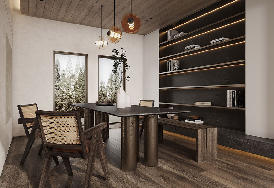 Black Marble Shelving