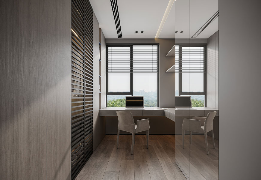 Louvred Oak Study