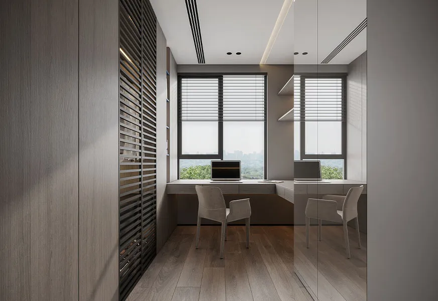 Louvred Oak Study
