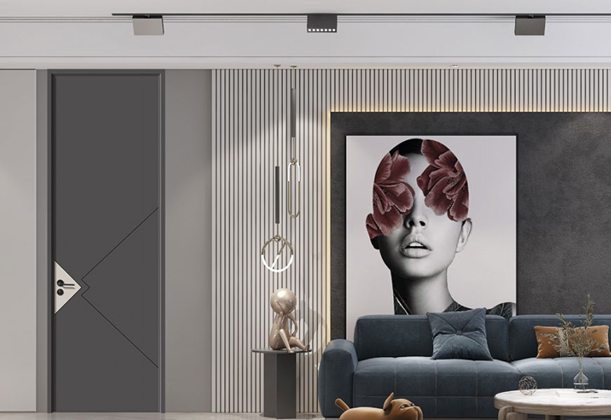 Graphite Geometric Door