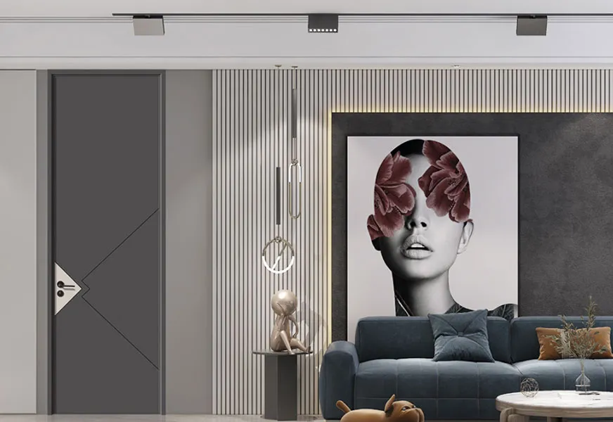 Graphite Geometric Door