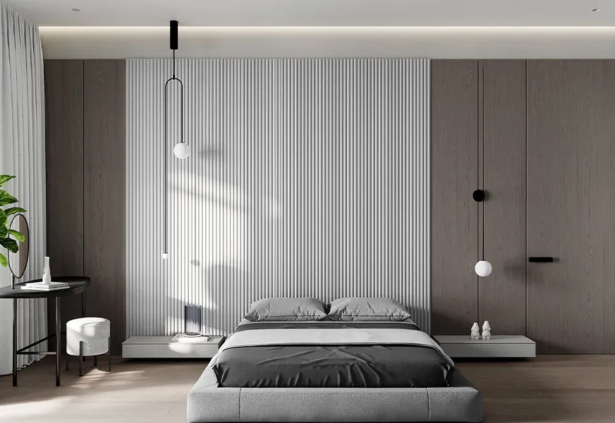 Fluted Cream Feature