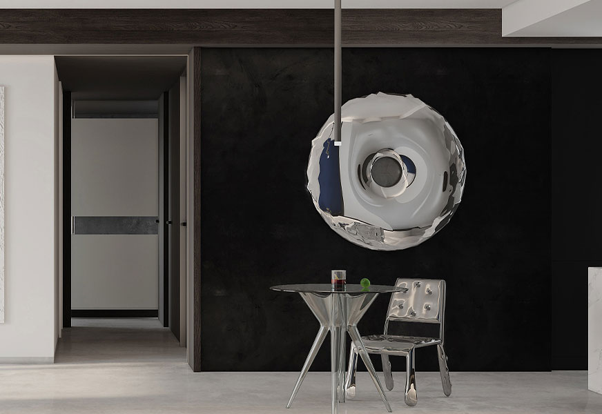 Black Concrete Feature Wall
