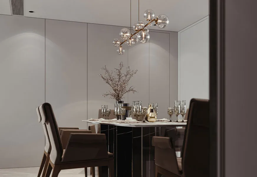 Warm Greige Dining Panels