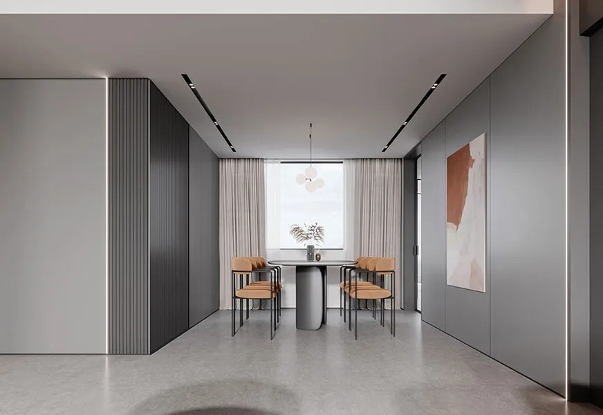 Fluted Grey Panelling